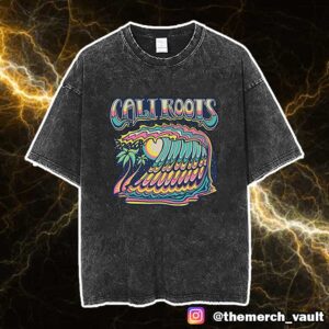 2025 California Roots Wave Color Blast Tee By Peregon Creative Unisex Washed T-Shirt