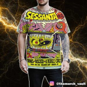 A Triple Dose Of Thrills Sessanta V2.0 A 61st Birthday Celebration For Maynard James Keenan May 2nd 2025 At Walmart AMP Rogers AR Event Poster All Over Print Graphic Tee