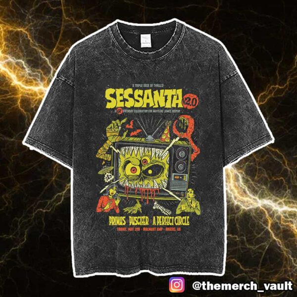 A Triple Dose Of Thrills Sessanta V2.0 A 61st Birthday Celebration For Maynard James Keenan May 2nd 2025 At Walmart AMP Rogers AR Event Tee Unisex Washed T-Shirt