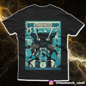 Dave Matthews Band Poster Artwork By Robert Lee Darth Panther May 4 2025 At Charlotte NC Merchandise Unisex T-Shirt