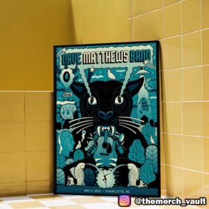 Dave Matthews Band Poster Artwork By Robert Lee Darth Panther May 4 2025 At Charlotte NC Poster Canvas Home Decorations