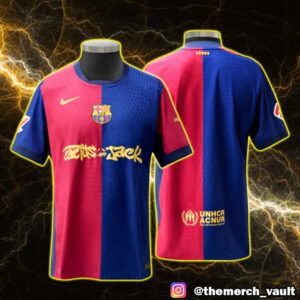 FC Barcelona x Travis Scott Cactus Jack Collection Nike Logo 2024-25 Football Kit All Over Print Graphic Tee