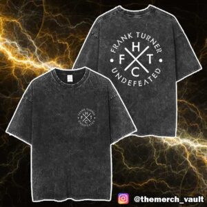 Frank Turner Undefeated First Birthday 2025 Merchandise Celebration 1 Year Tour Unisex Washed T-Shirt