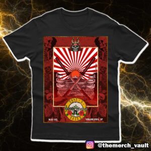 Guns N’ Roses 2025 Tour Poster Event By Ramiro Samurai Artwork Style At Yokohama Japan May 5 2025 Merchandise Unisex T-Shirt