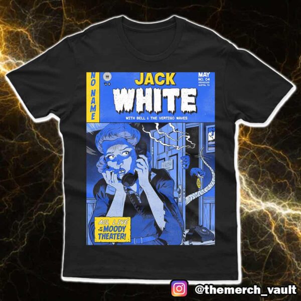 Jack White With Bell And The Vertigo Waves For ACL Live At The Moody Theater May 4 2025 Austin TX Night 1 Poster By Johnny Dombrowski Merchandise Unisex T-Shirt