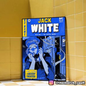 Jack White With Bell And The Vertigo Waves For ACL Live At The Moody Theater May 4 2025 Austin TX Night 1 Poster By Johnny Dombrowski Poster Canvas Home Decorations