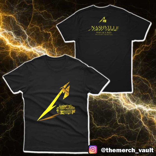 Metallica M72 Nashville Concert Pop Up Tee Nissan Stadium Exclusive May 1-2 2025 Two Nights No Repeats Weekend North American Tour Merchandise Unisex T-Shirt