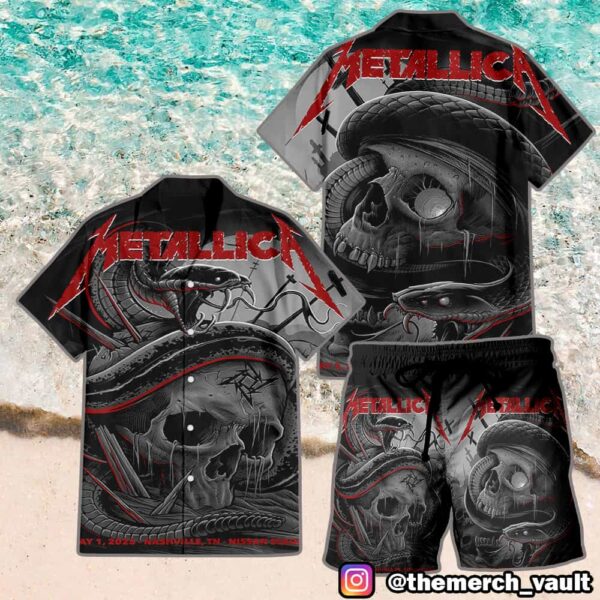 Metallica M72 Nashville Full Shows May 1-3 2025 Event Poster Artwork By Maxxer242 At Nissan Stadium No Repeat Weekend North American Tour Summer Hawaiian Shirt