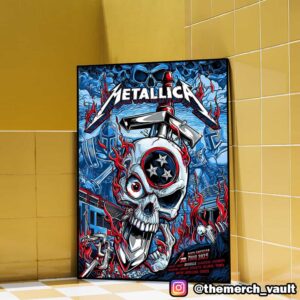 Metallica M72 Nashville North American Tour 2025 At Nissan Stadium With Pantera And Suicidal Tendencies Event Poster Art By Landon Armstrong Poster Canvas Home Decorations
