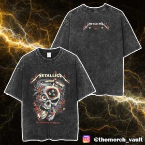 Metallica M72 Nashville North American Tour 2025 At Nissan Stadium With Pantera And Suicidal Tendencies Event Tee Art By Landon Armstrong Unisex Washed T-Shirt