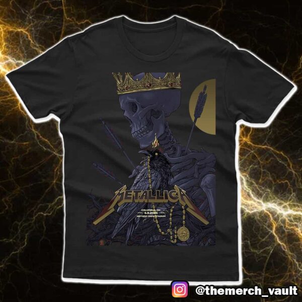 Metallica M72 Sonic Temple May 9 2025 At Historic Crew Stadium No Repeat Weekend Event Poster By Vance Kelly Merchandise Unisex T-Shirt