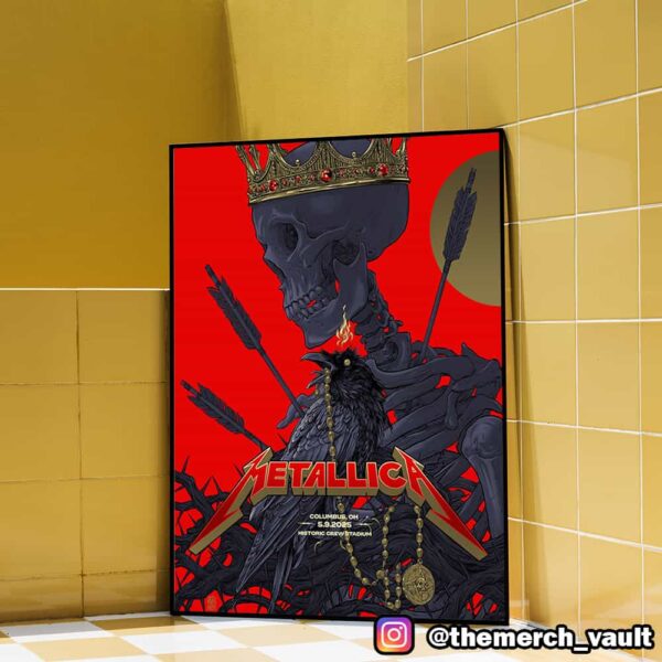 Metallica M72 Sonic Temple May 9 2025 At Historic Crew Stadium No Repeat Weekend Event Poster By Vance Kelly Poster Canvas Home Decorations