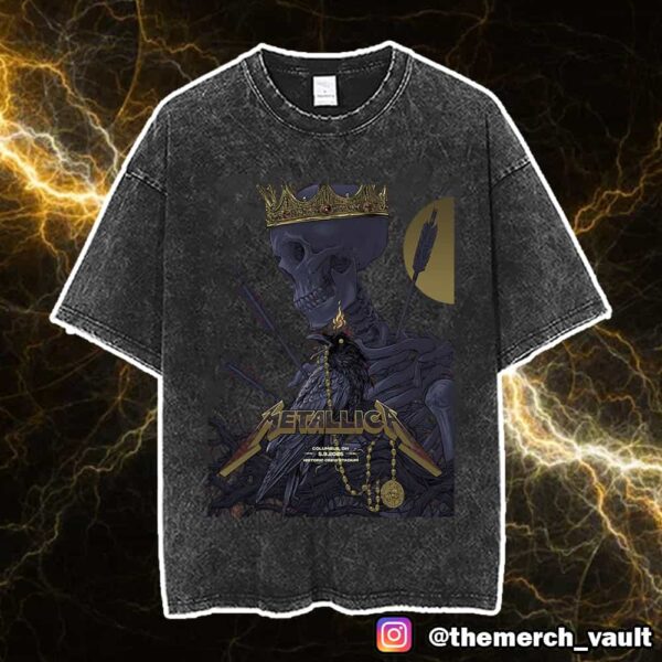 Metallica M72 Sonic Temple May 9 2025 At Historic Crew Stadium No Repeat Weekend Event Poster By Vance Kelly Unisex Washed T-Shirt