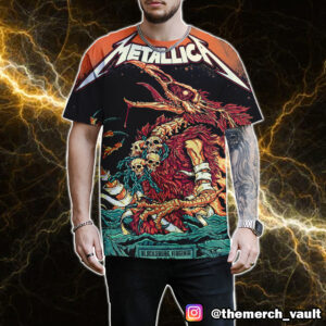Metallica M72 Virginia Tech Pop Up Shop Poster By Puis Calzada On May 7 2025 At Lane Stadium Blacksburg All Over Print Graphic Tee