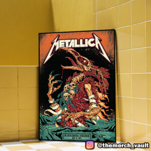 Metallica M72 Virginia Tech Pop Up Shop Poster By Puis Calzada On May 7 2025 At Lane Stadium Blacksburg Poster Canvas Home Decorations