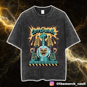 Official Concert Poster By Dozergirl The Offspring 7-8 May 2025 At Rod Laver Arena Melbourne Australia Unisex Washed T-Shirt