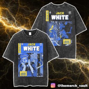 Official Jack White Posters For Both Austin Shows By Johnny Dombrowski At ACL Live Moody Theater May 4-5 2025 No Name Tour Unisex Washed T-Shirt