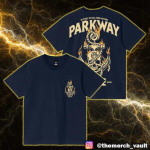 Parkway Drive Skull And Anchor Merchandise Unisex Two Sided T-Shirt