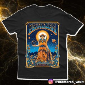 Pearl Jam Dark Matter Tour May 8 2025 At Nashville Bridgestone Arena With Teen Jesus And The Jean Teasers Event Poster Artwork By Helen Kennedy Merchandise Unisex T-Shirt