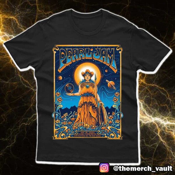 Pearl Jam Dark Matter Tour May 8 2025 At Nashville Bridgestone Arena With Teen Jesus And The Jean Teasers Event Poster Artwork By Helen Kennedy Merchandise Unisex T-Shirt