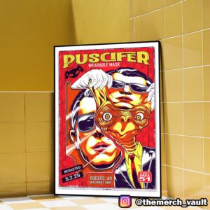 Puscifer Wearable Mask Redacted Poster Show By Jeremy Packer May 2 2025 At Rogers AR Walmart AMP As Seen In Area 51 Poster Canvas Home Decorations