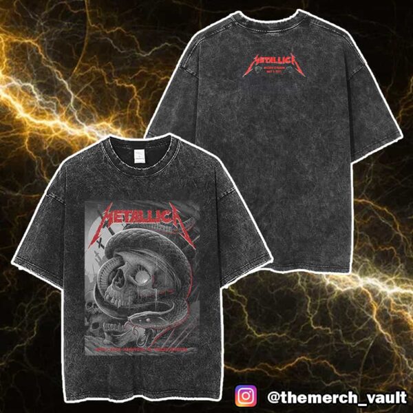 Second Night Metallica M72 Nashville May 3 2025 Event Tee Artwork By Maxxer242 At Nissan Stadium No Repeat Weekend North American Tour Unisex Washed T-Shirt
