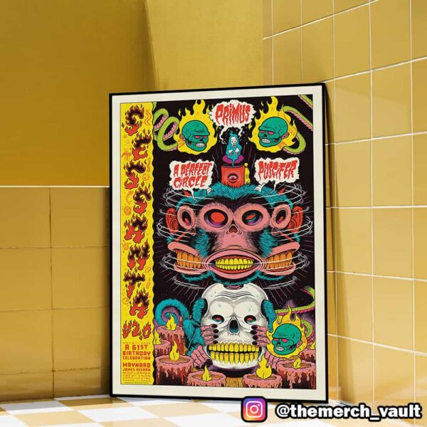 Sessanta Poster Event 61st Birthday Celebration For Maynard James Keenan At MidFlorida Credit Union Amphitheatre Tampa Florida May 6 2025 Poster Canvas Home Decorations
